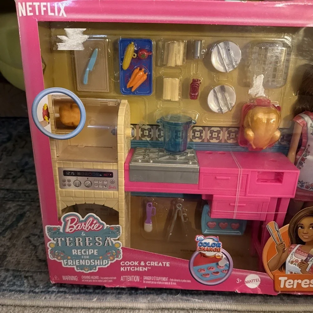Brand New Barbie and Teresa Recipe for Friendship Doll Cook Create Kitchen 20 Pc